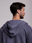 HOODIE ALGODÃO AZUL MANGA COMPRIDA REGULAR FIT MR. BLUE