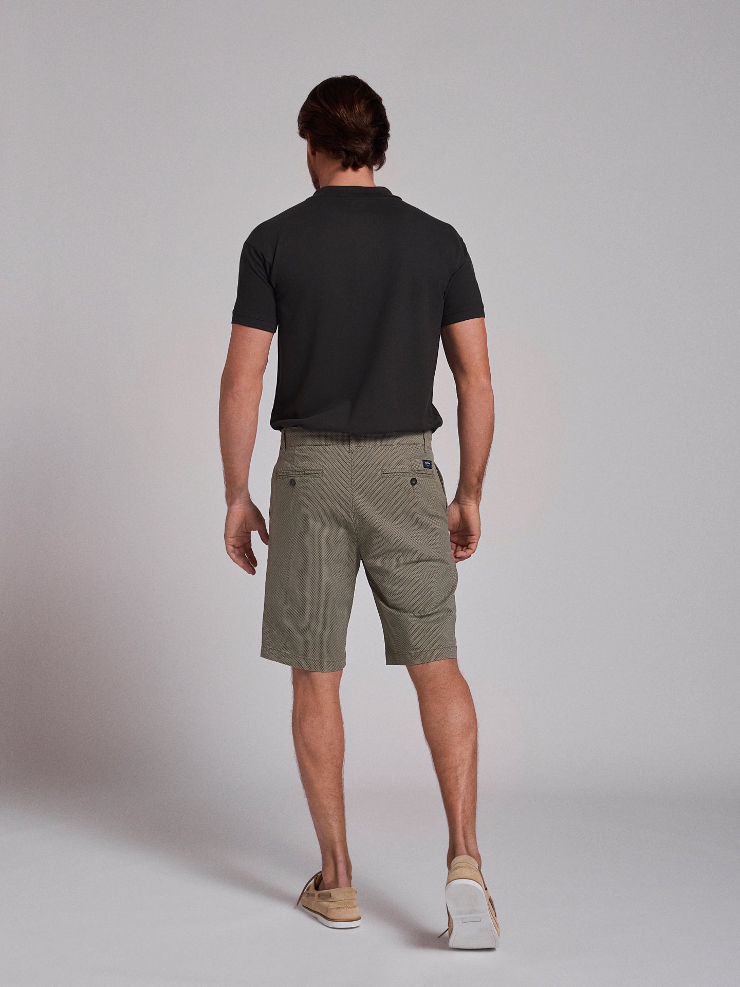 BERMUDA DE ALGODÓN VERDE REGULAR FIT MR. AZUL