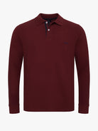 POLO BURDEOS MANGA LARGA REGULAR FIT MR. AZUL