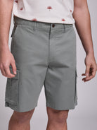 BERMUDA DE ALGODÓN VERDE REGULAR FIT MR. AZUL