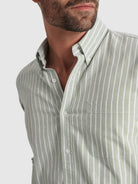 CAMISA ALGODÓN VERDE MANGA LARGA REGULAR FIT MR. AZUL