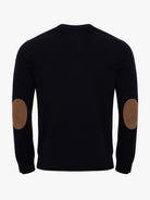 PULLOVER LÃ AZUL COM COTOVELEIRA REGULAR FIT MR. BLUE