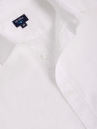 CAMISA MR SLIM FIT DE ALGODÓN BLANCO MANGA LARGA. AZUL