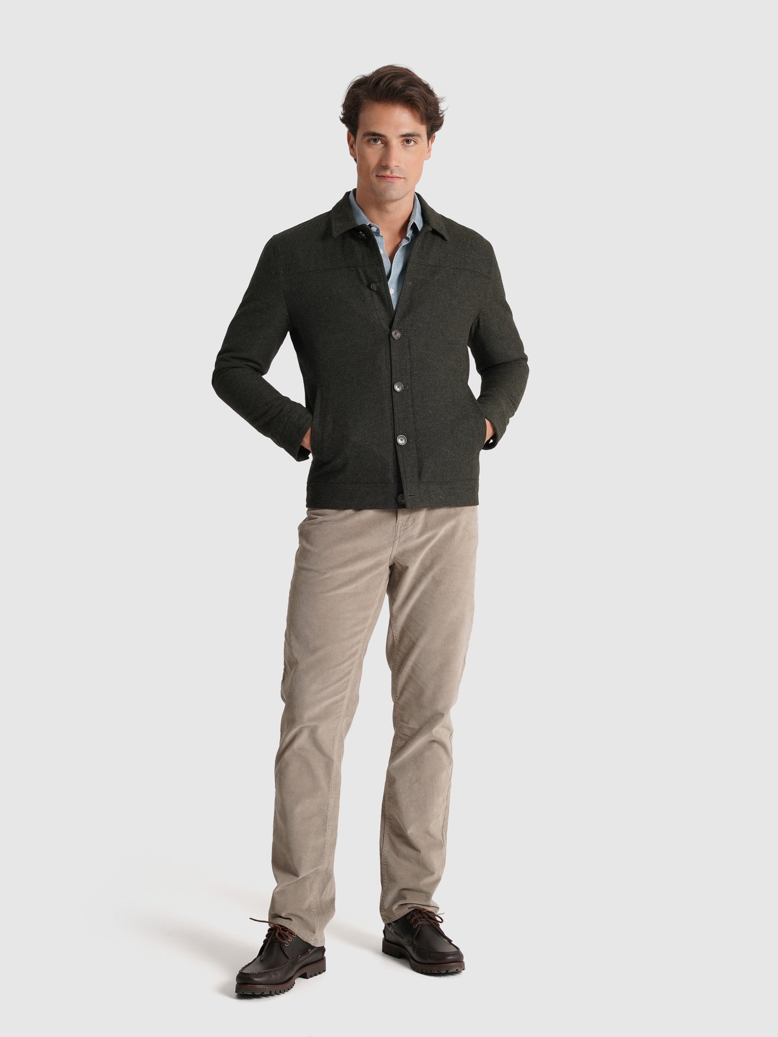 CHAQUETA VERDE REGULAR FIT MR. AZUL