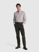 CAMISA ALGODÓN VERDE MANGA LARGA REGULAR FIT MR. AZUL
