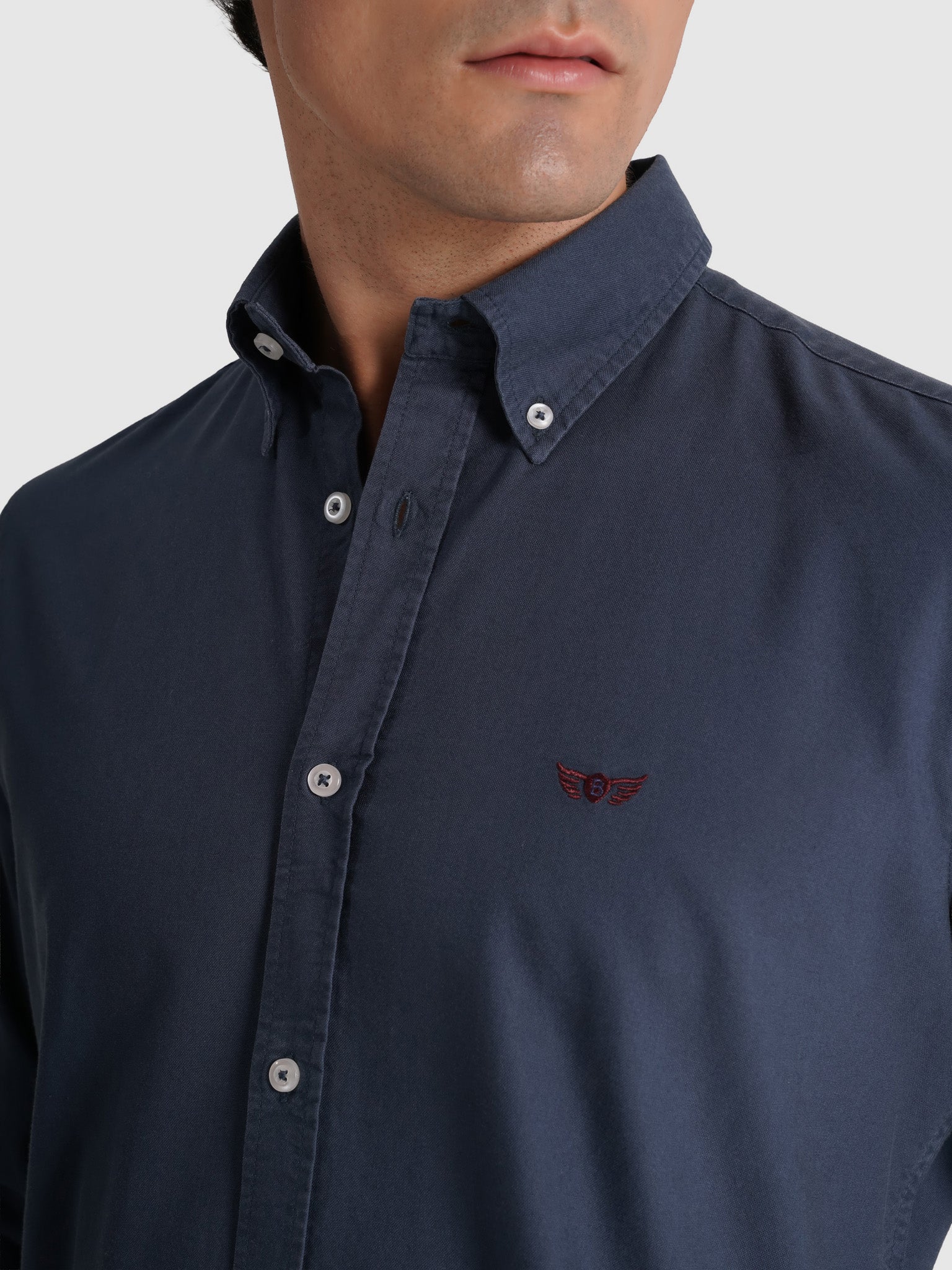 BLUE COTTON SHIRT LONG SLEEVE REGULAR FIT MR. BLUE