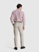 CAMISA ALGODÓN ROJA MANGA LARGA REGULAR FIT MR. AZUL