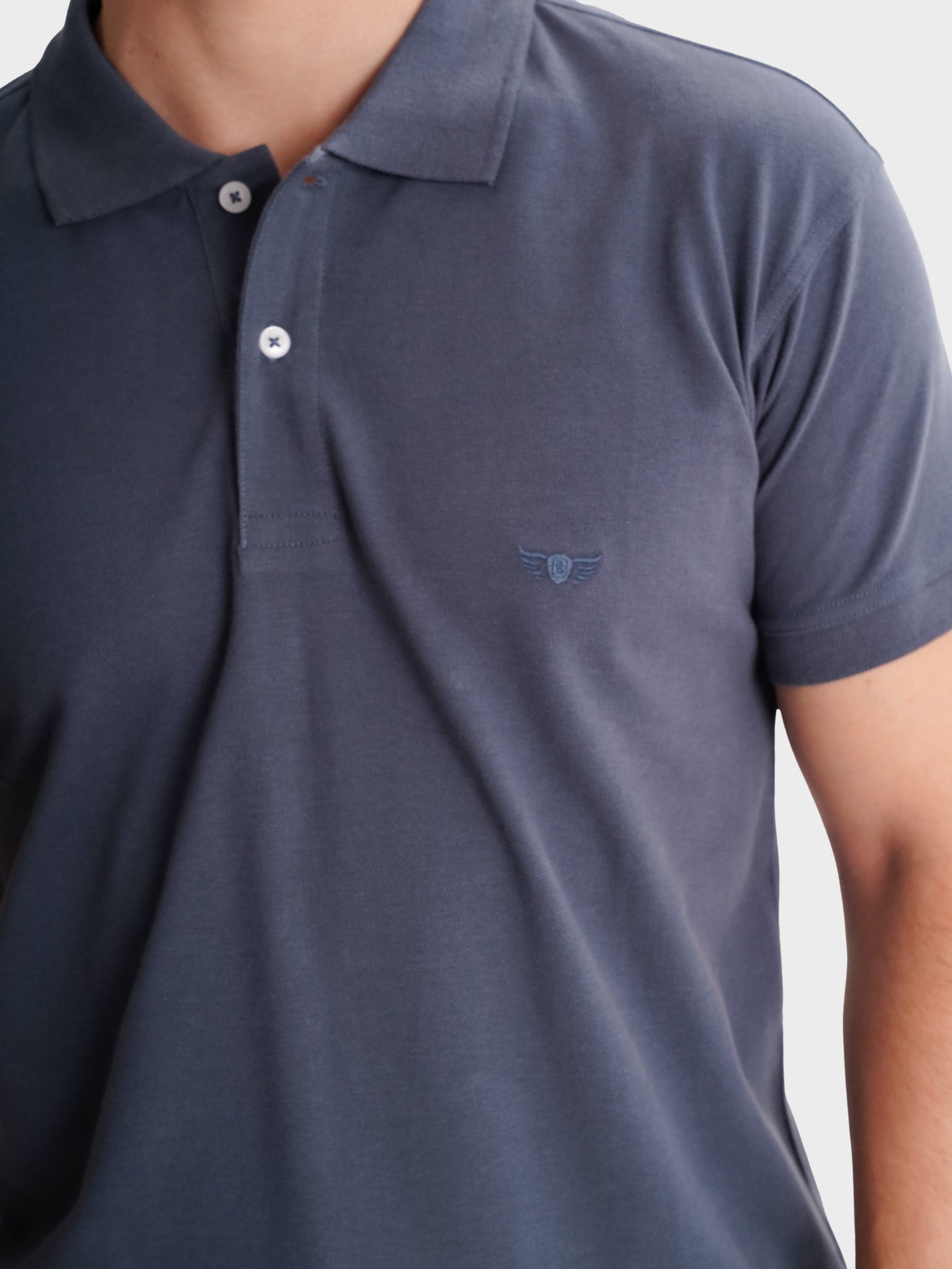 POLO AZUL MANGA CURTA REGULAR FIT MR. BLUE