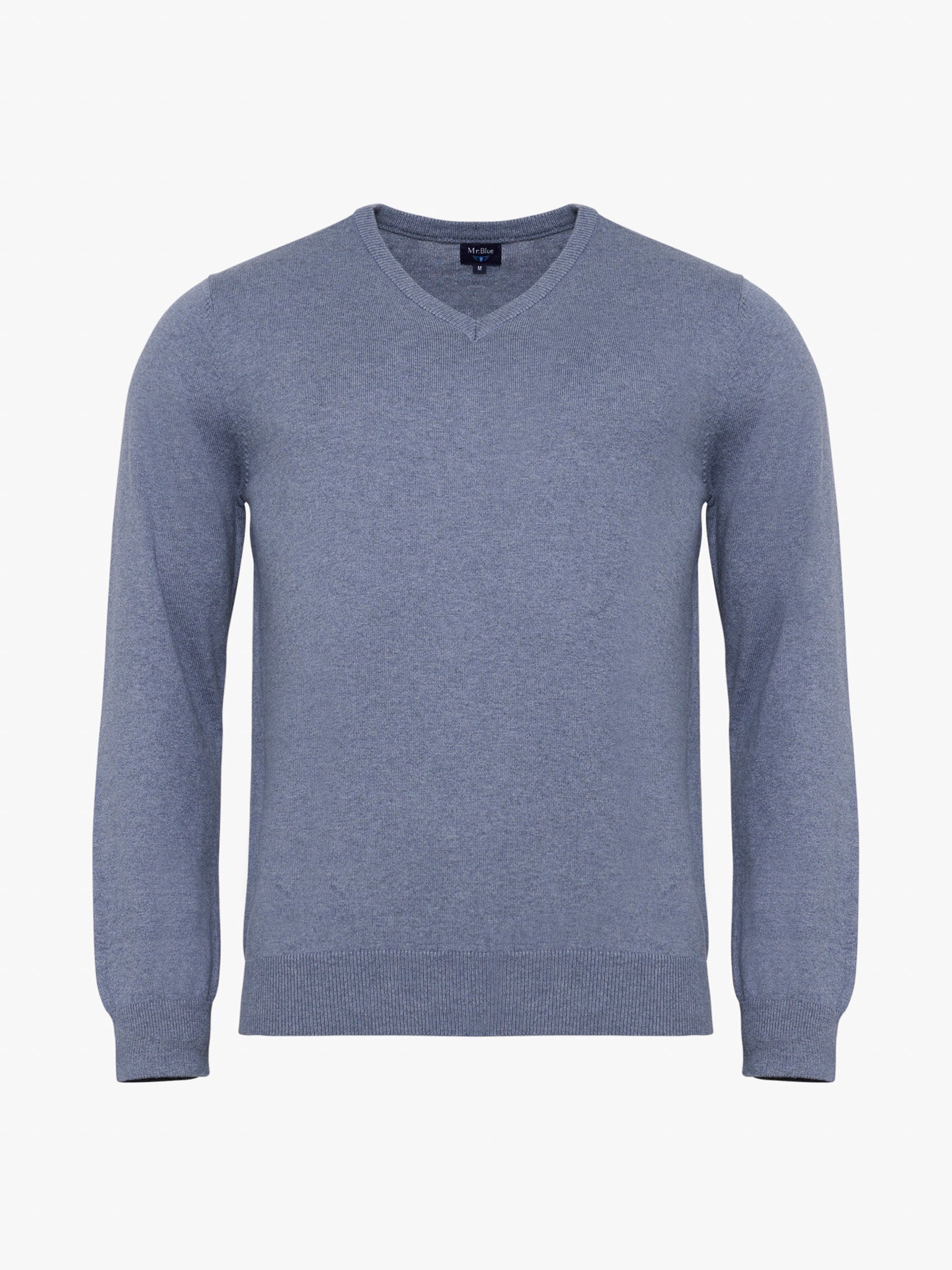 BLUE CASHMERE PULLOVER LONG SLEEVE REGULAR FIT MR. BLUE