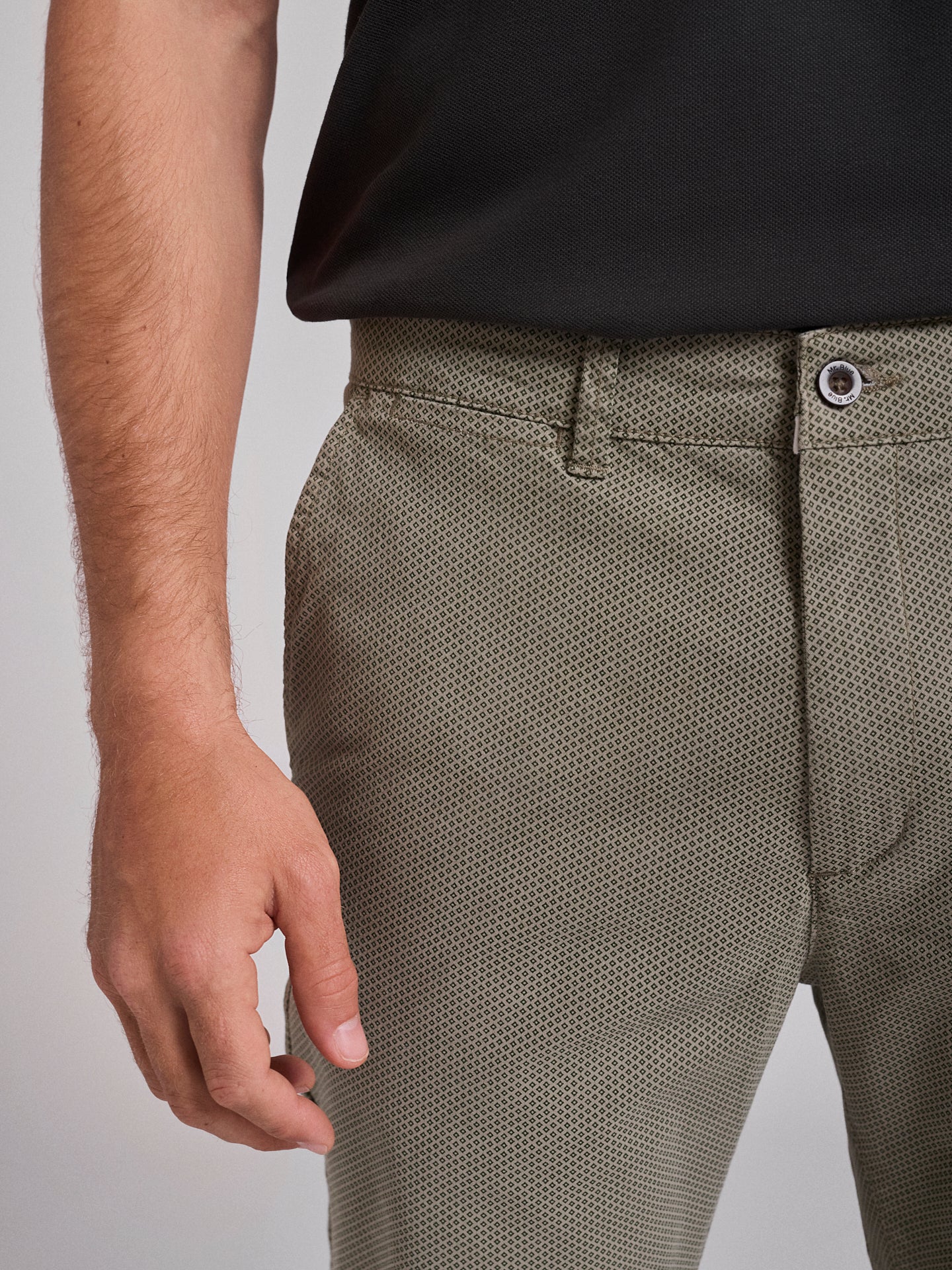 BERMUDA DE ALGODÓN VERDE REGULAR FIT MR. AZUL