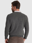 JERSEY DE LANA GRIS MANGA LARGA REGULAR FIT MR. AZUL
