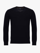 PULLOVER LÃ AZUL COM COTOVELEIRA REGULAR FIT MR. BLUE