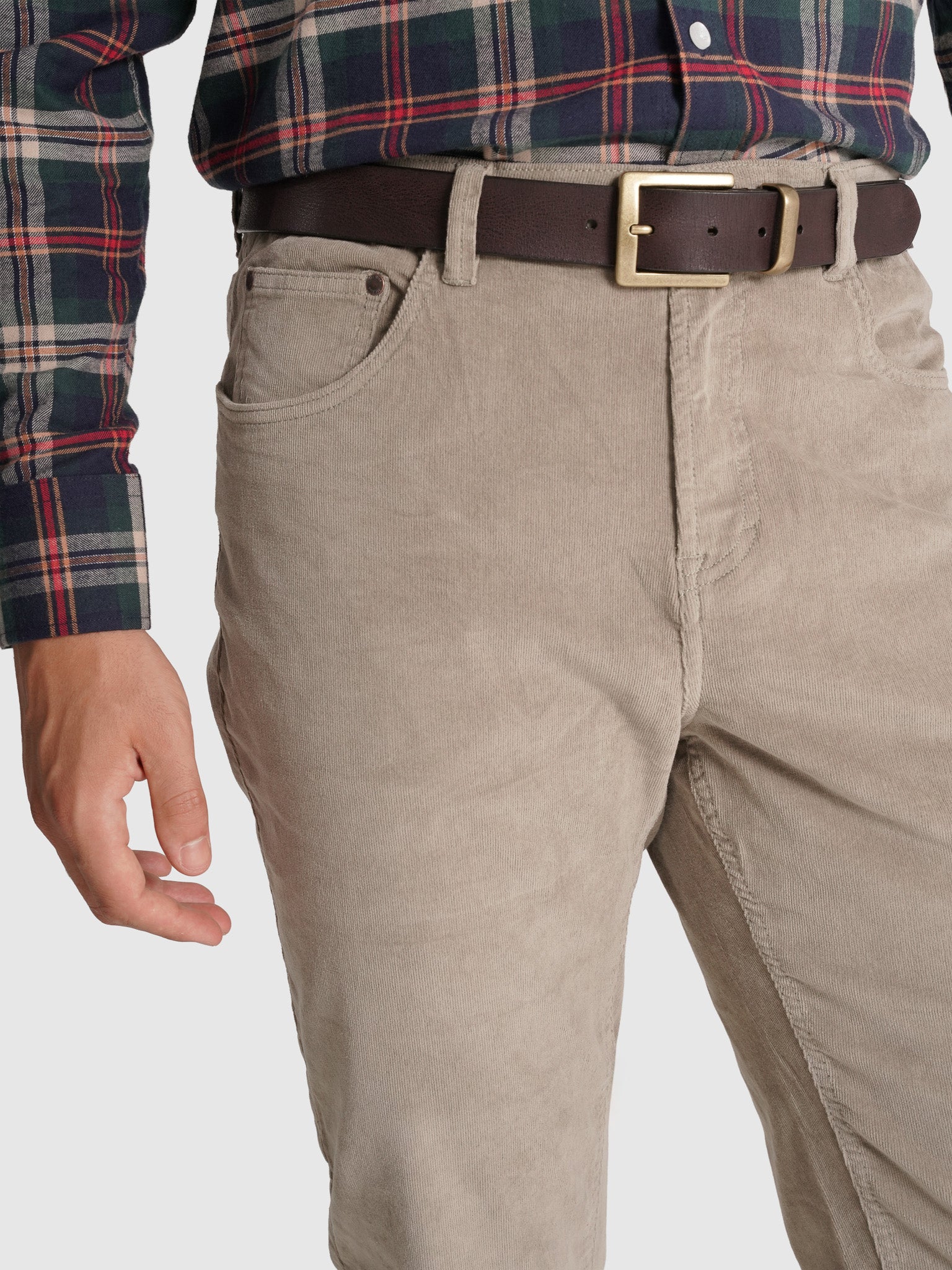 PANTALÓN SLIM FIT DE ALGODÓN VERDE MR. AZUL