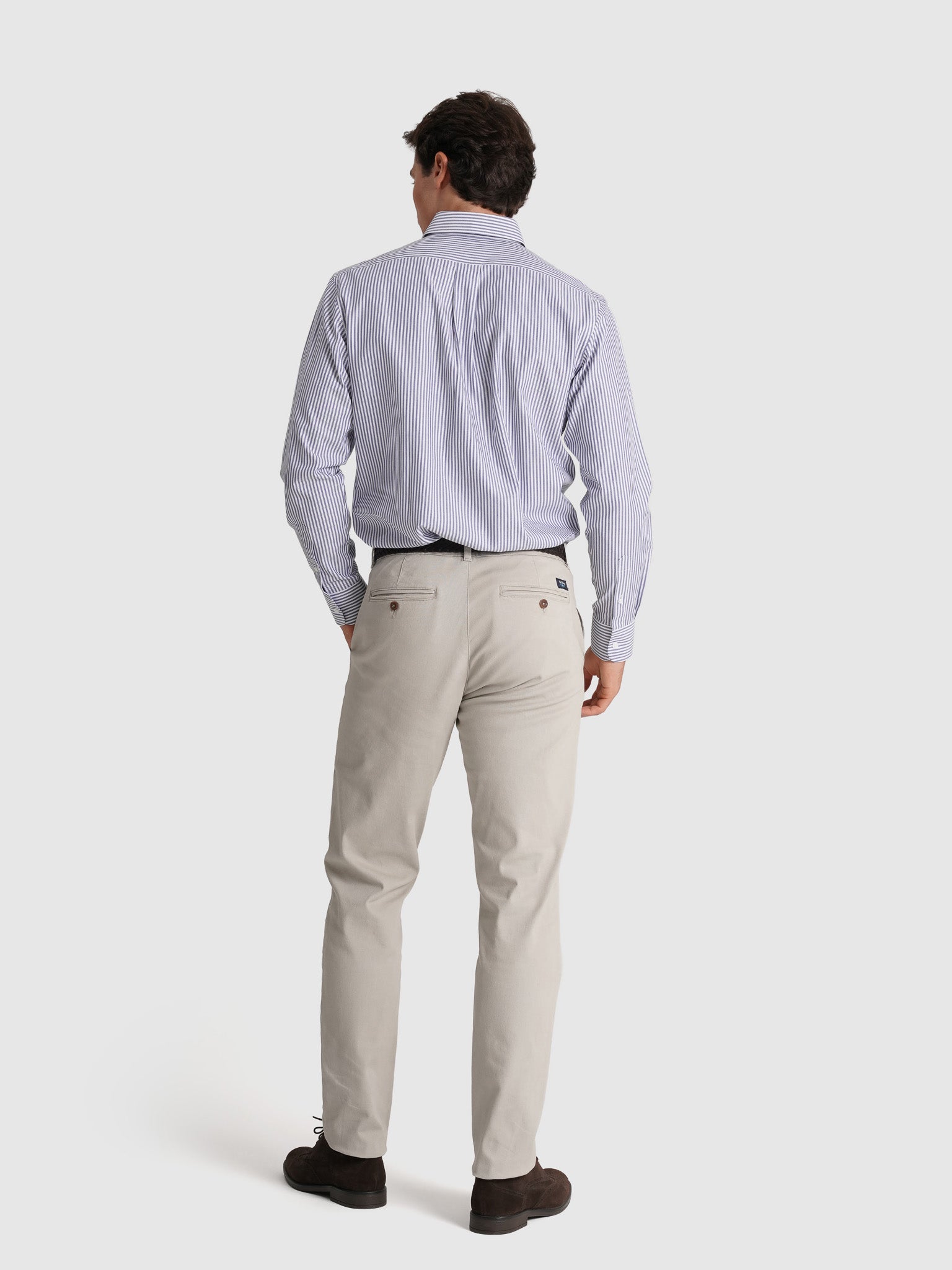 CAMISA ALGODÓN AZUL MANGA LARGA REGULAR FIT MR. AZUL