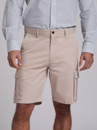 BEIGE COTTON BERMUDA REGULAR FIT MR. BLUE