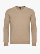 JERSEY FINO BEIGE CON CODERAS MR REGULAR FIT. AZUL