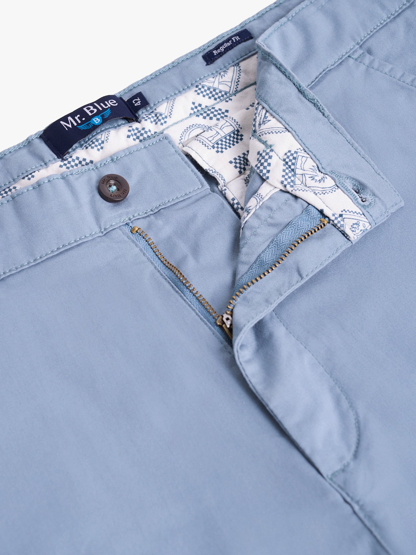 BERMUDA DE ALGODÓN AZUL REGULAR FIT MR. AZUL