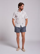 Camisa Linho Verde Manga Curta Regular Fit Mr. Blue