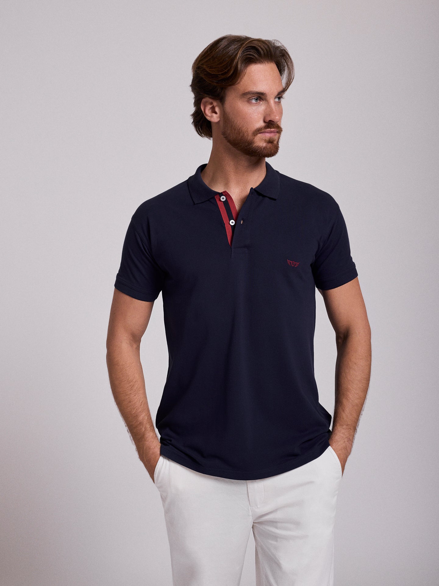 POLO AZUL MANGA CORTA REGULAR FIT MR. AZUL