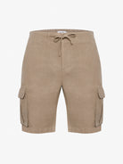 BERMUDA LINHO BEGES CLASSIC FIT MARK BELLUCCI