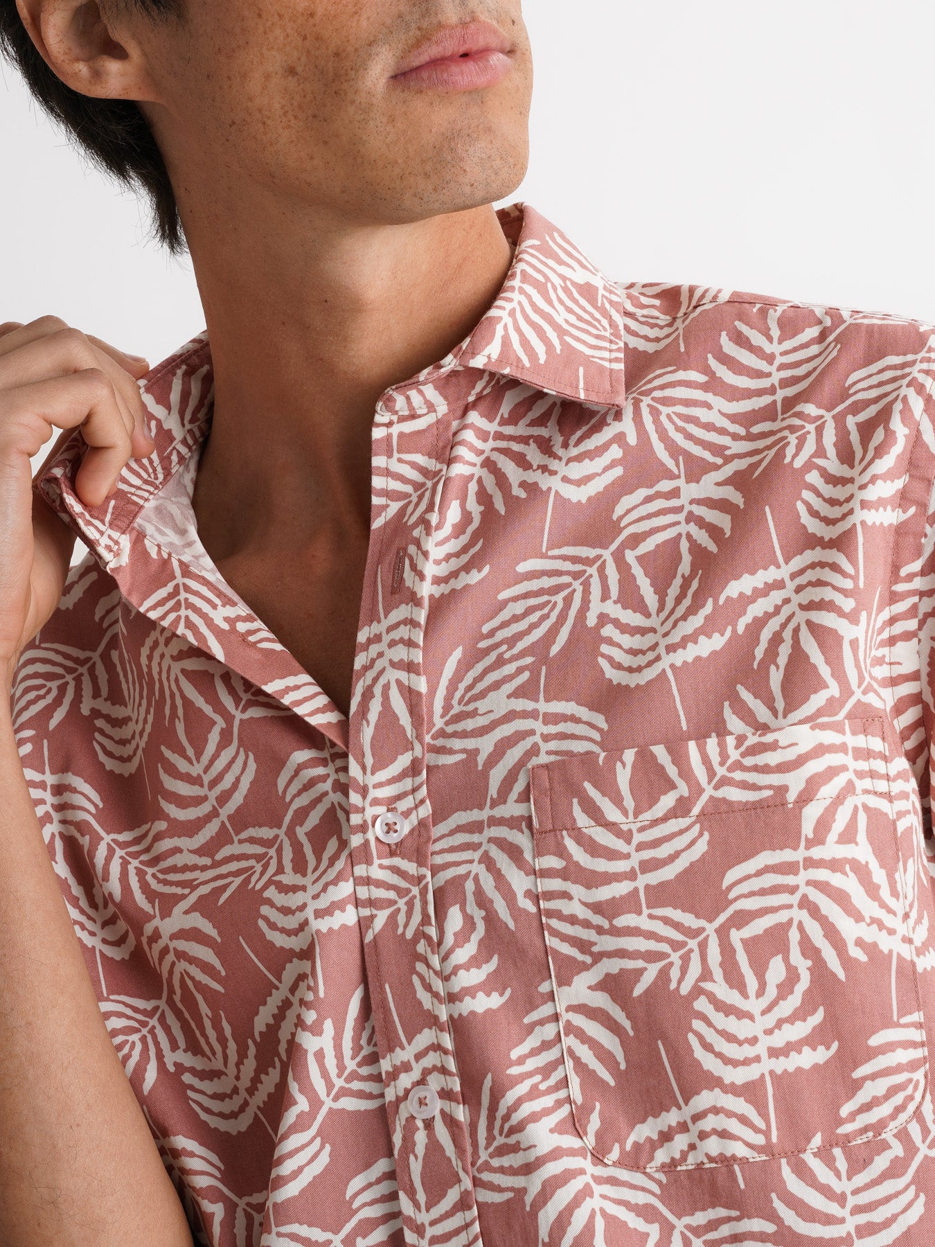 Camisa Regular Fit De Sarga Rosa Mr. Blue