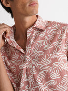 Camisa Regular Fit De Sarga Rosa Mr. Blue