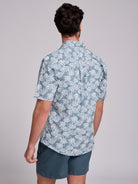 CAMISA ALGODÃO VERDE MANGA CURTA REGULAR FIT MR. BLUE