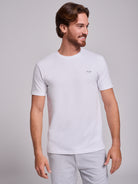 CAMISETA DE ALGODÓN BLANCA MANGA CORTA REGULAR FIT MR. AZUL