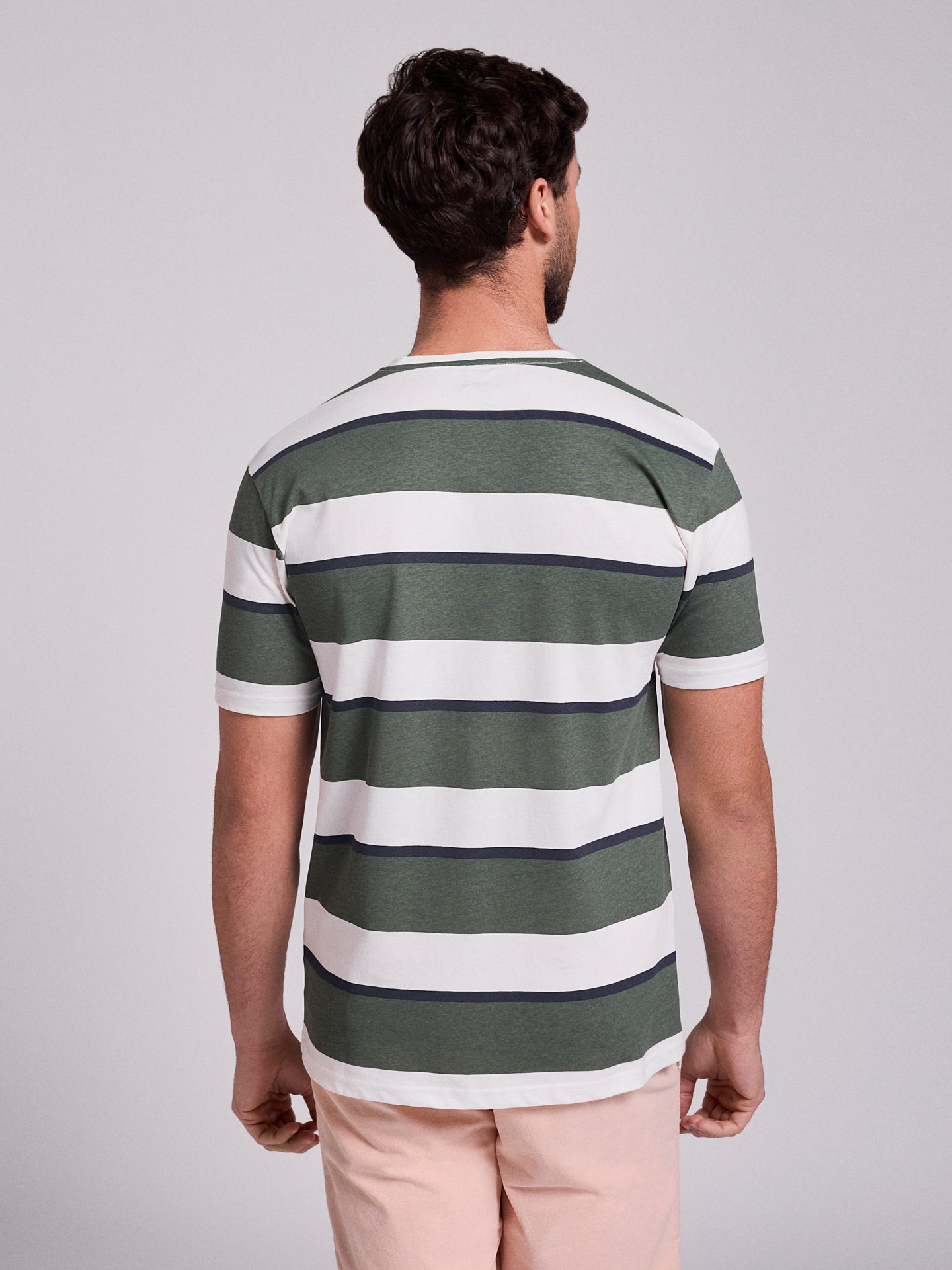 CAMISETA ALGODÓN VERDE MANGA CORTA REGULAR FIT MR. AZUL