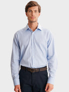 CAMISA MR AZUL SLIM FIT. AZUL
