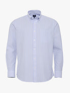 Camisa Algodão Azul Manga Comprida Regular Fit Mr. Blue