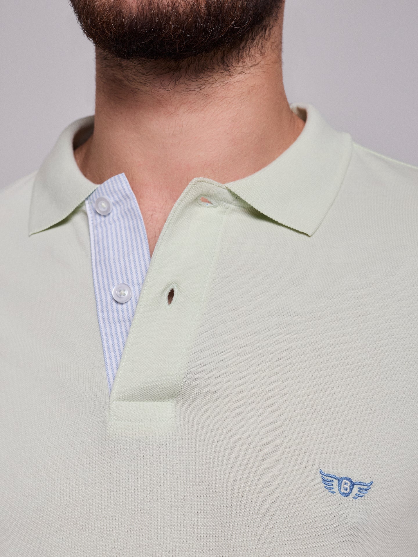 POLO VERDE MANGA CORTA REGULAR FIT MR. AZUL