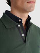 Polo Algodão Verde Manga Comprida Regular Fit Mr. Blue