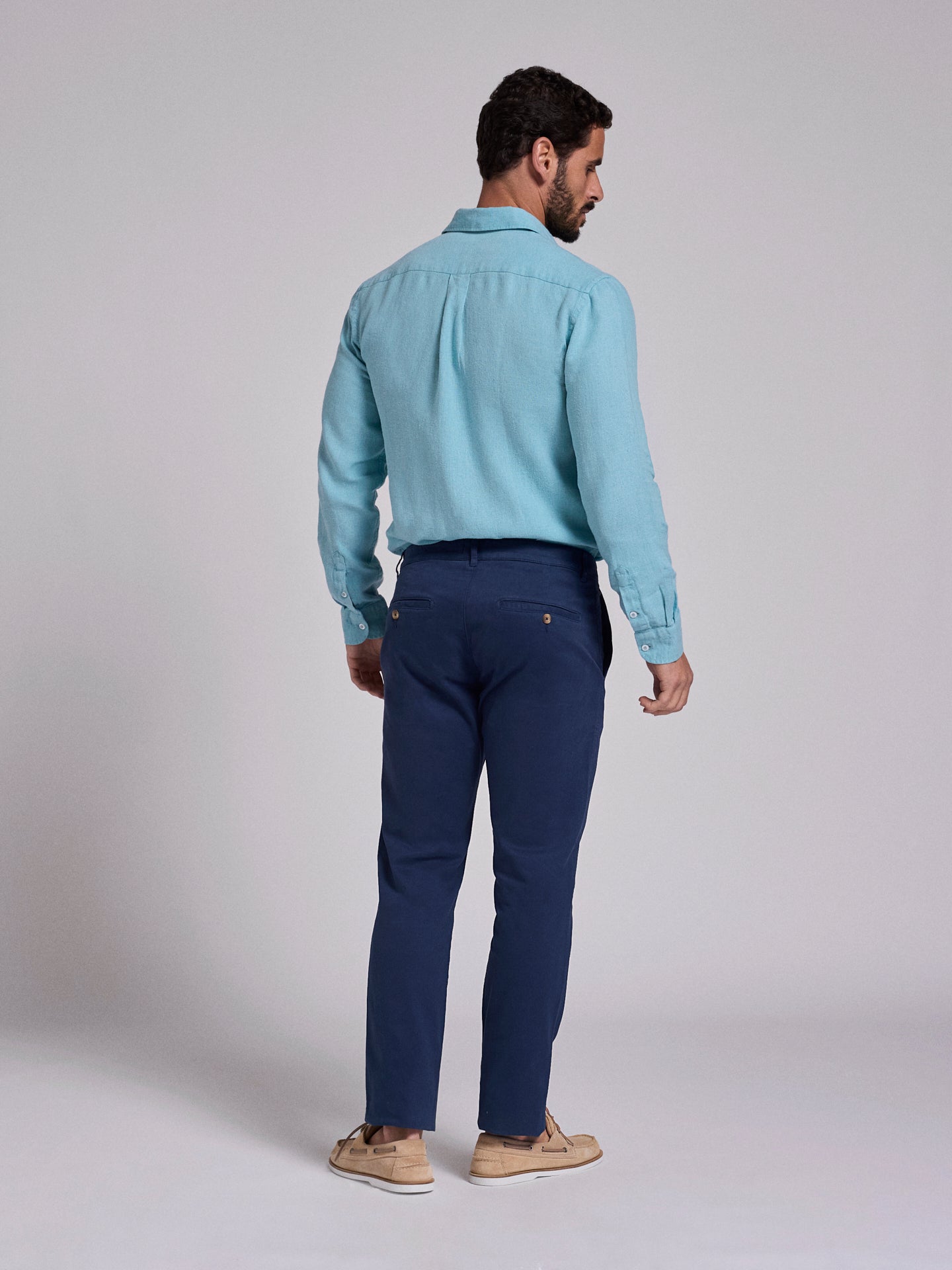 PANTALÓN ALGODÓN AZUL REGULAR FIT MARK BELLUCCI