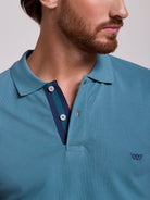 POLO VERDE MANGA CORTA REGULAR FIT MR. AZUL