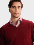 JERSEY GRUESO ROJO CON CODERAS MR REGULAR FIT. AZUL