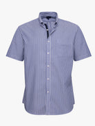 CAMISA ALGODÓN AZUL MANGA CORTA REGULAR FIT MR. AZUL