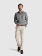 CAMISA ALGODÓN VERDE MANGA LARGA REGULAR FIT MARK BELLUCCI