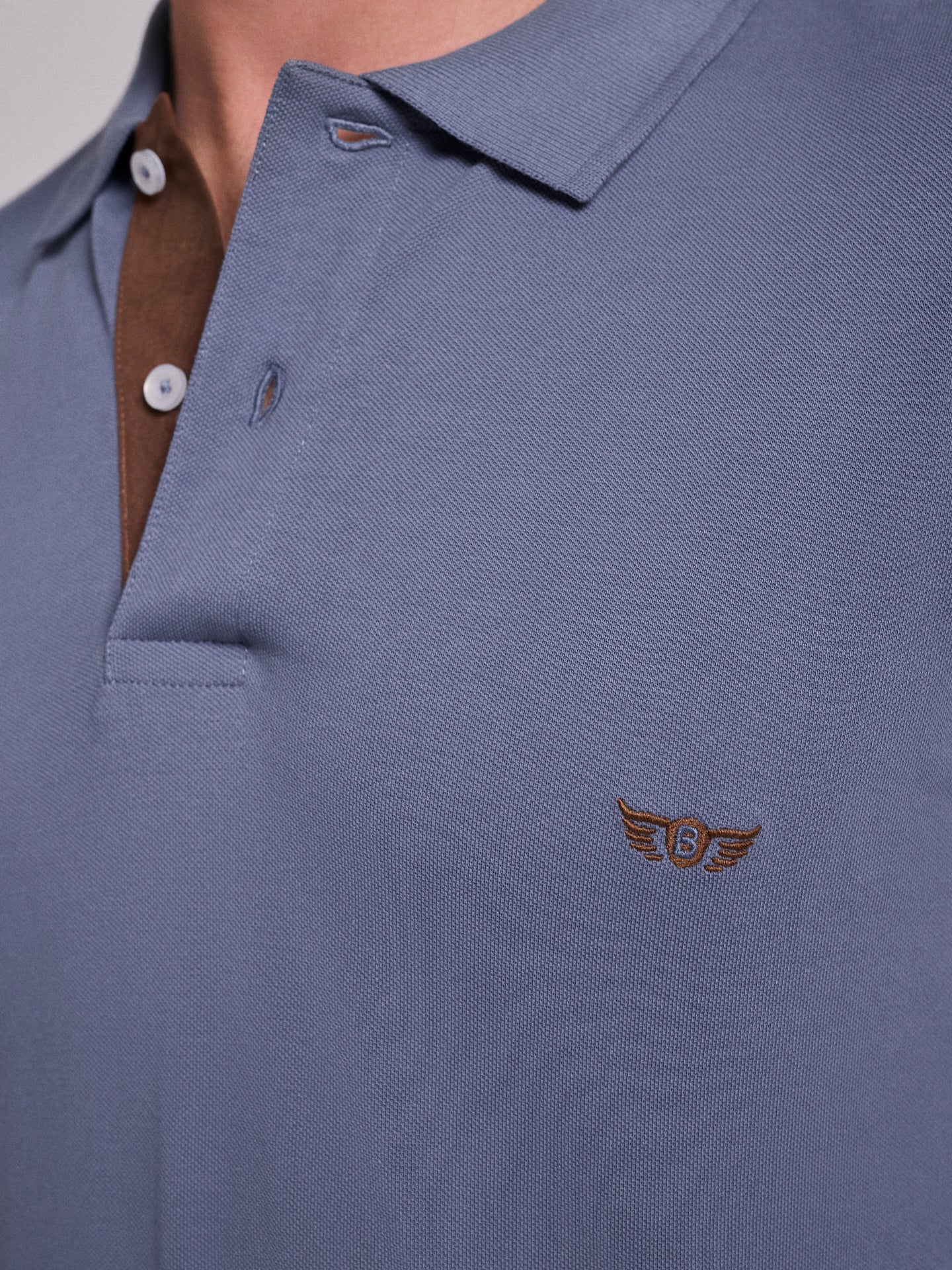 POLO AZUL MANGA CORTA REGULAR FIT MR. AZUL