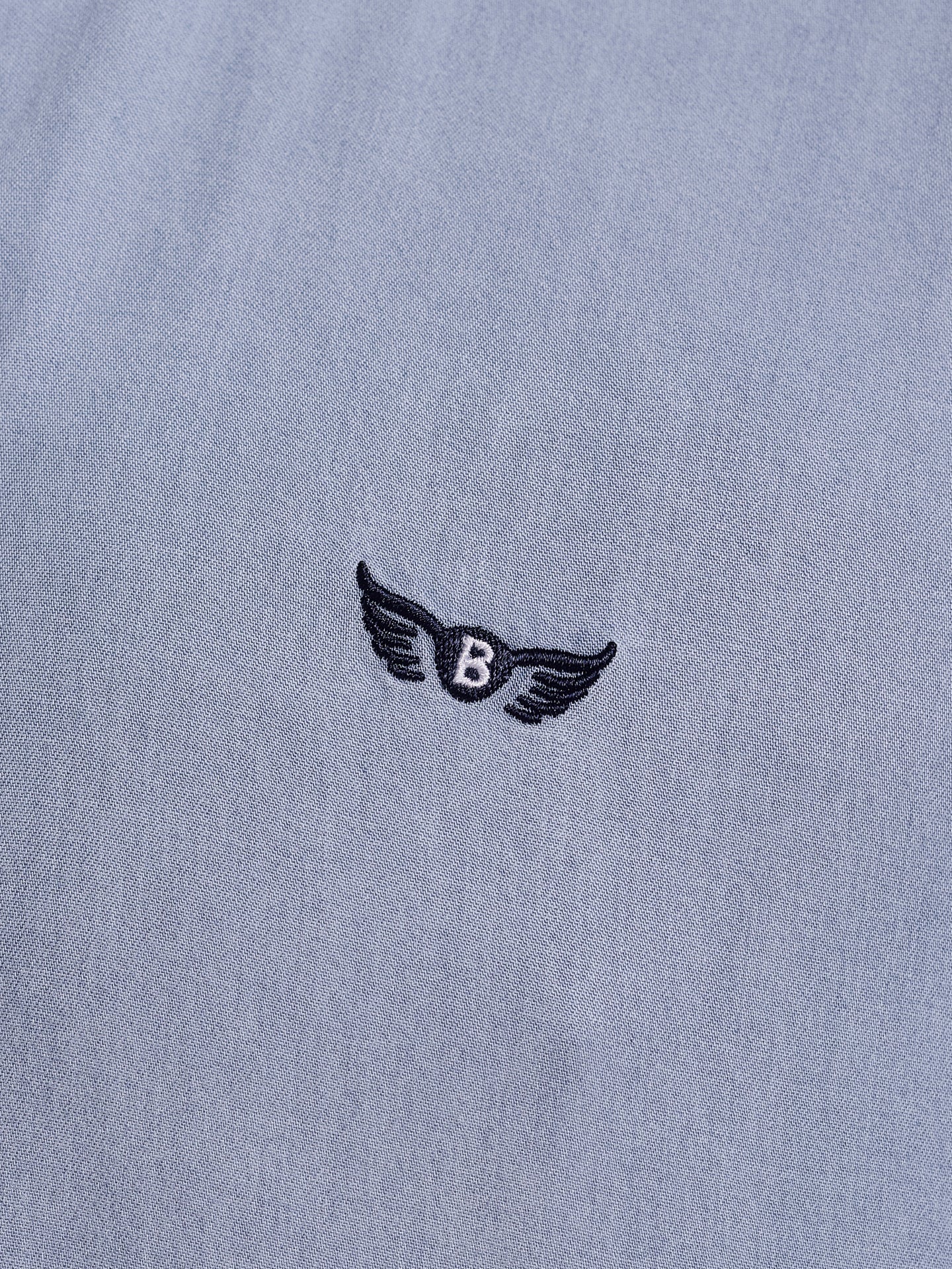 Camisa Algodão Azul Manga Comprida Regular Fit Mr. Blue