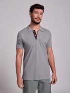 POLO GRIS MANGA CORTA REGULAR FIT MR. AZUL