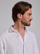 CAMISA LINHO TAILORED FIT BRANCA LISA MARK BELLUCCI