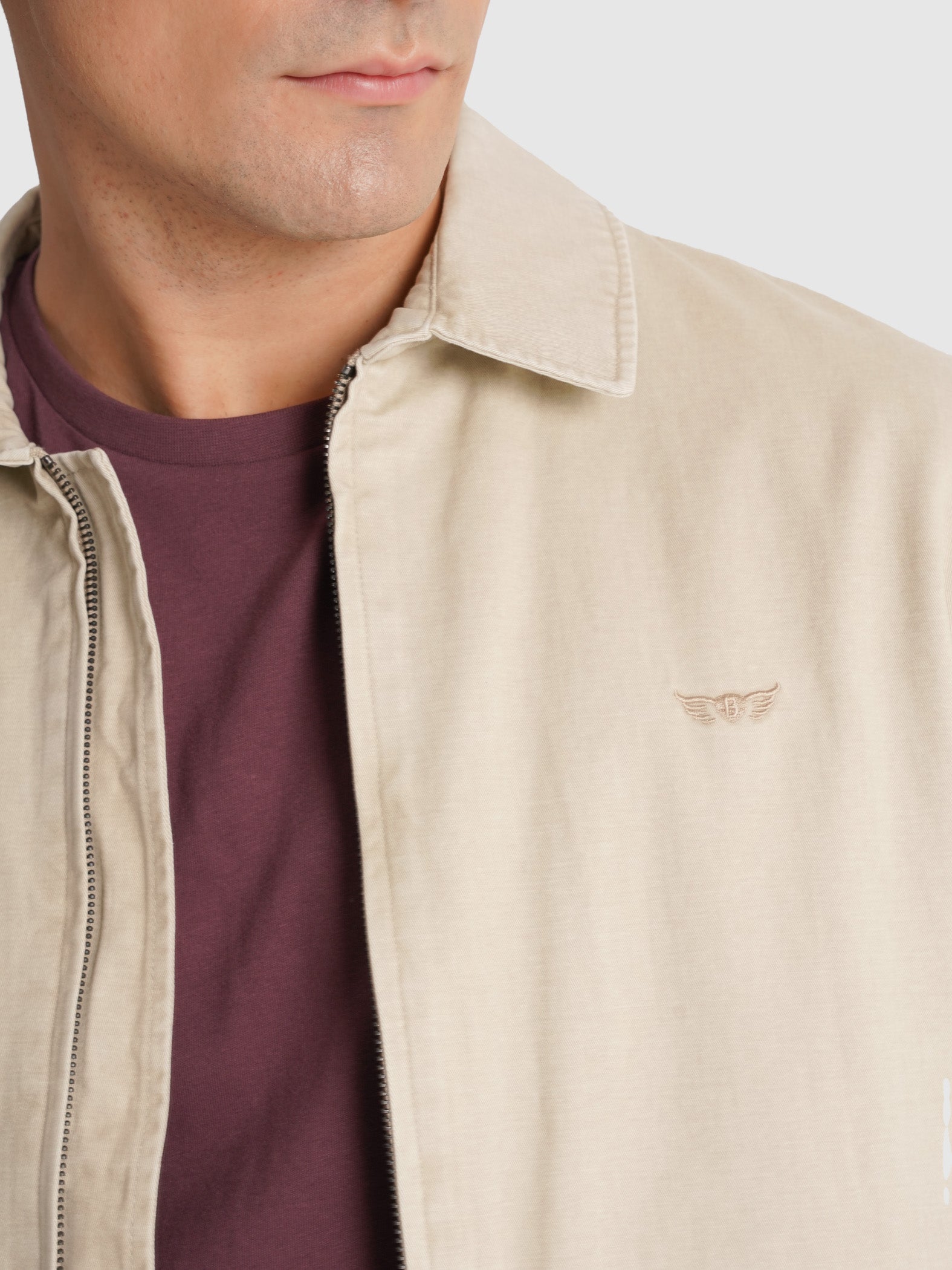 BLUSÃO BEGE MANGA COMPRIDA REGULAR FIT MR. BLUE