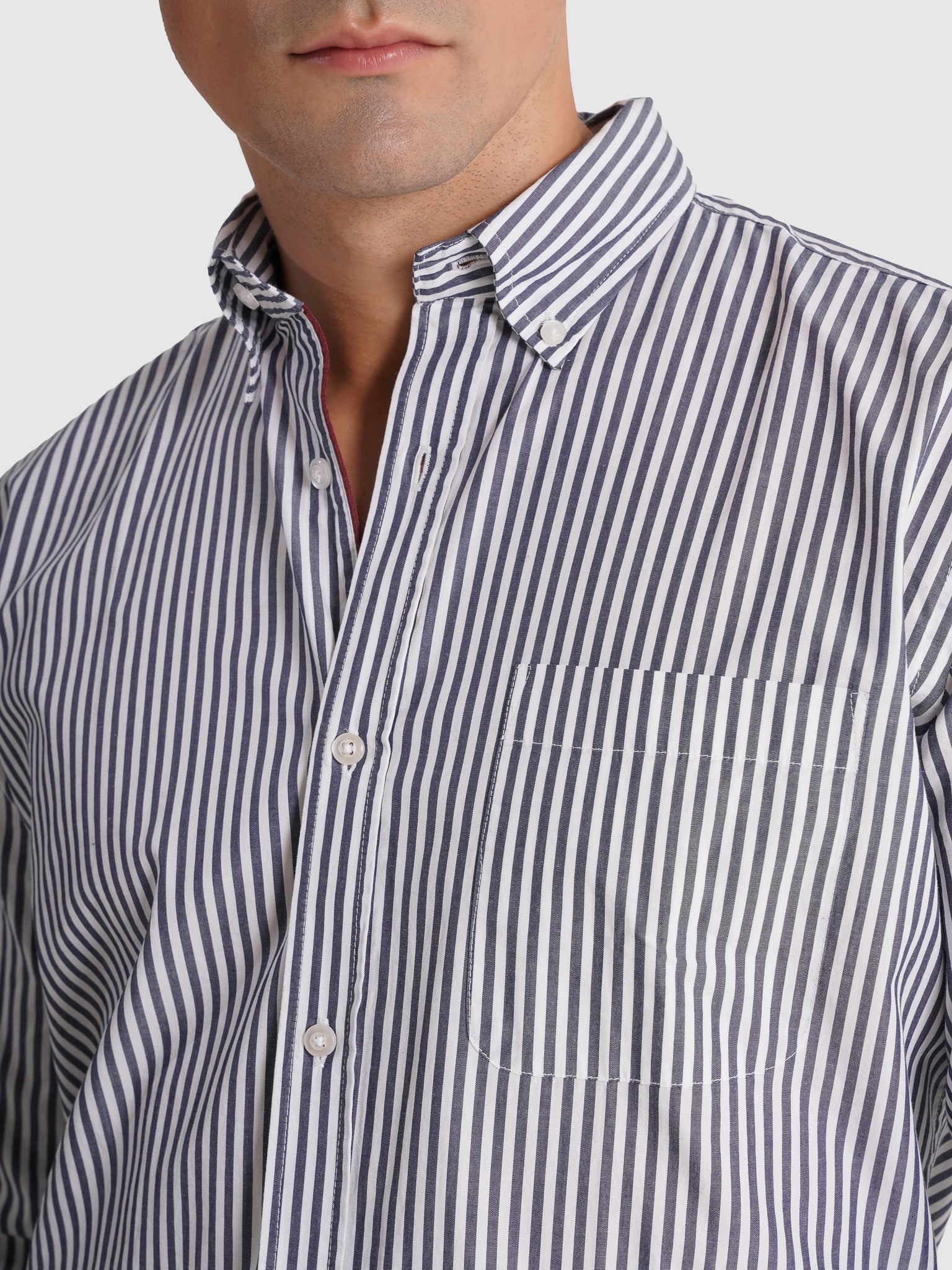 Camisa Algodão Azul Manga Comprida Regular Fit Mr. Blue