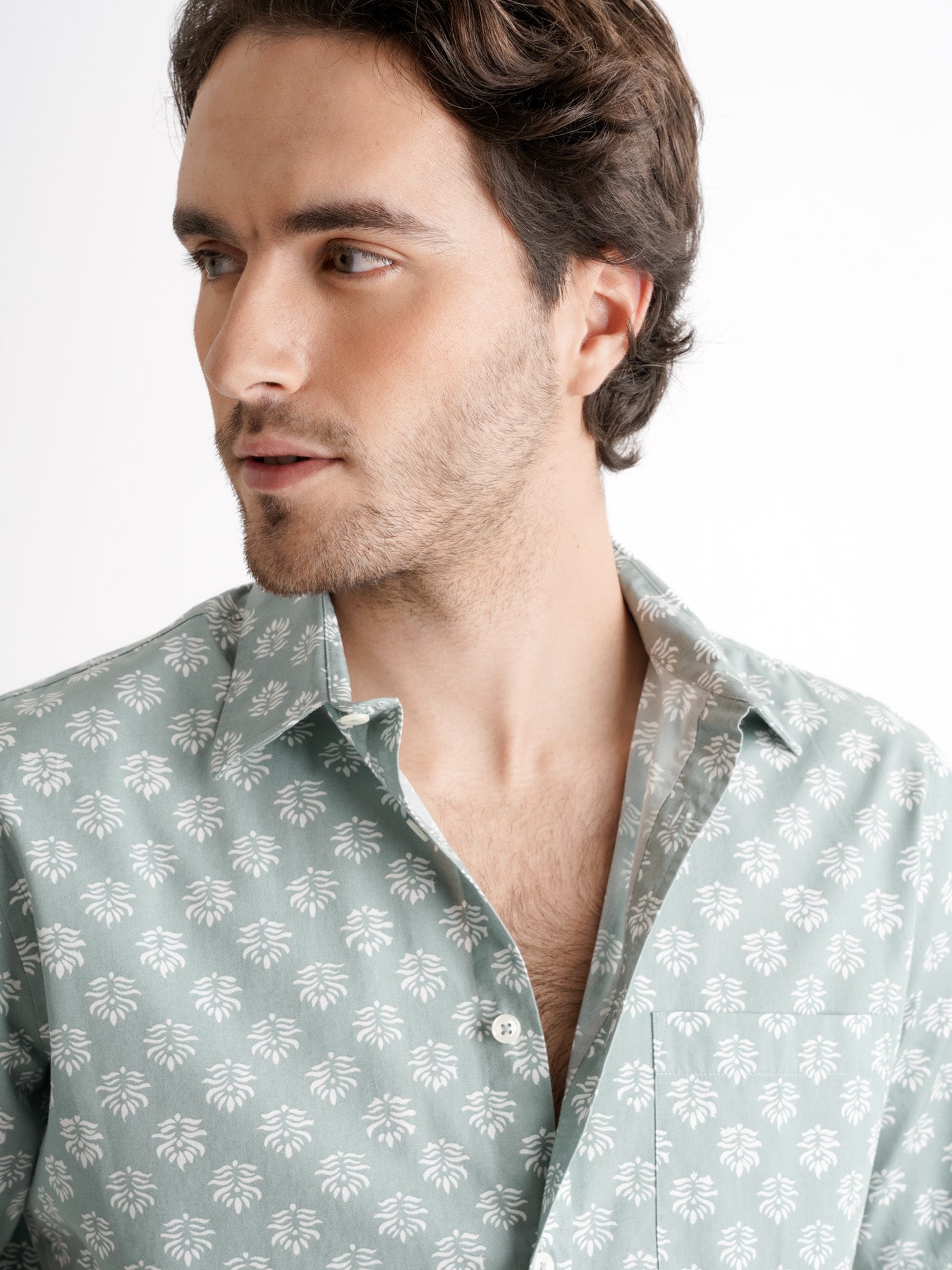 Camisa Regular Fit Popelina Verde Mr. Blue