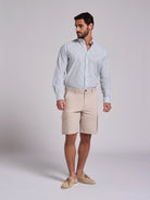 Bermuda Algodão Beges Regular Fit Mr. Blue