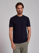 T-shirt Algodão Azul Manga Curta Regular Fit Mr. Blue