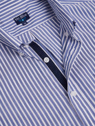 CAMISA ALGODÓN AZUL MANGA CORTA REGULAR FIT MR. AZUL
