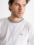 CAMISETA DE ALGODÓN BLANCA MANGA CORTA REGULAR FIT MR. AZUL