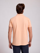 REGULAR FIT SHORT SLEEVE ORANGE POLO MR. BLUE